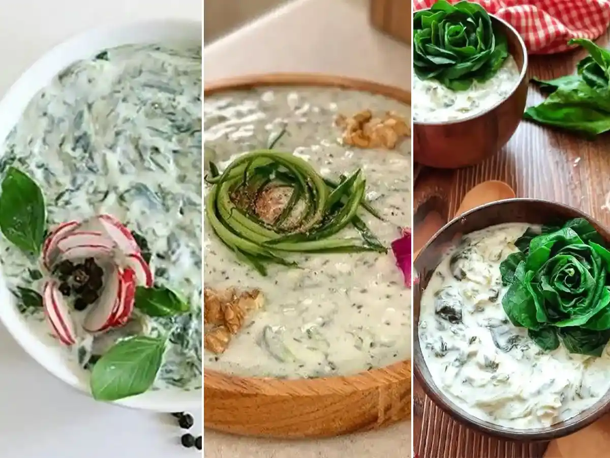 تزیین ماست و خیار ساده و شیک تزیین ماست و خیار برای مهمانی تزیین ماست برای مهمانی تزیین ماست و خیار با گل محمدی تزیین ماست و خیار با گردو تزیین ماست خیار با نعناع و گل سرخ